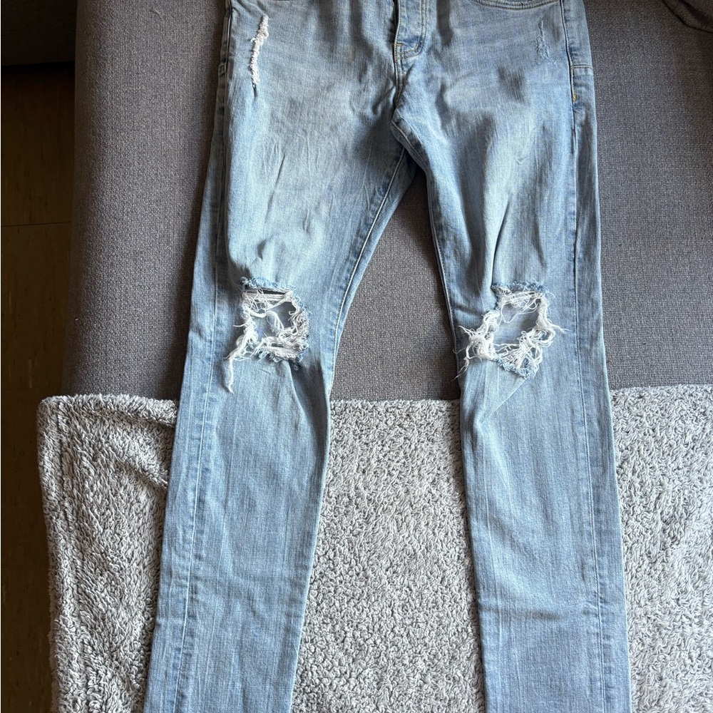 Purple Brand Skinny Distressed Jeans